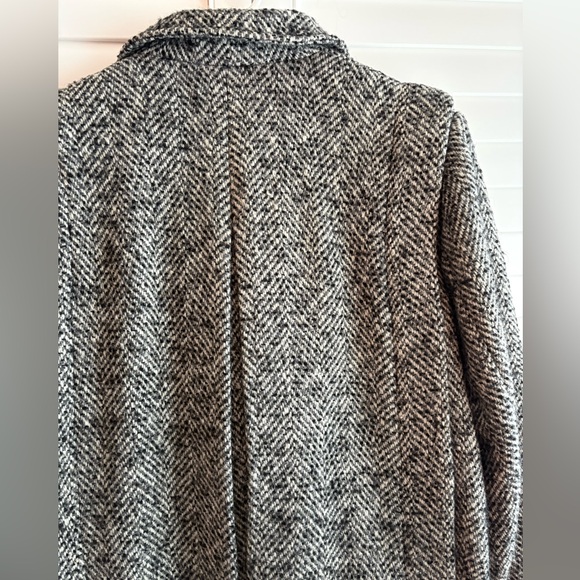 Vintage 90s Wool Blend Double Breasted Coat – Oversized Boxy Fit - Picture 5 of 12